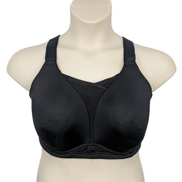 Livi Active Lane Bryant Womens Bra Sports Wireless Medium Impact 42DDD Black - Picture 2 of 7